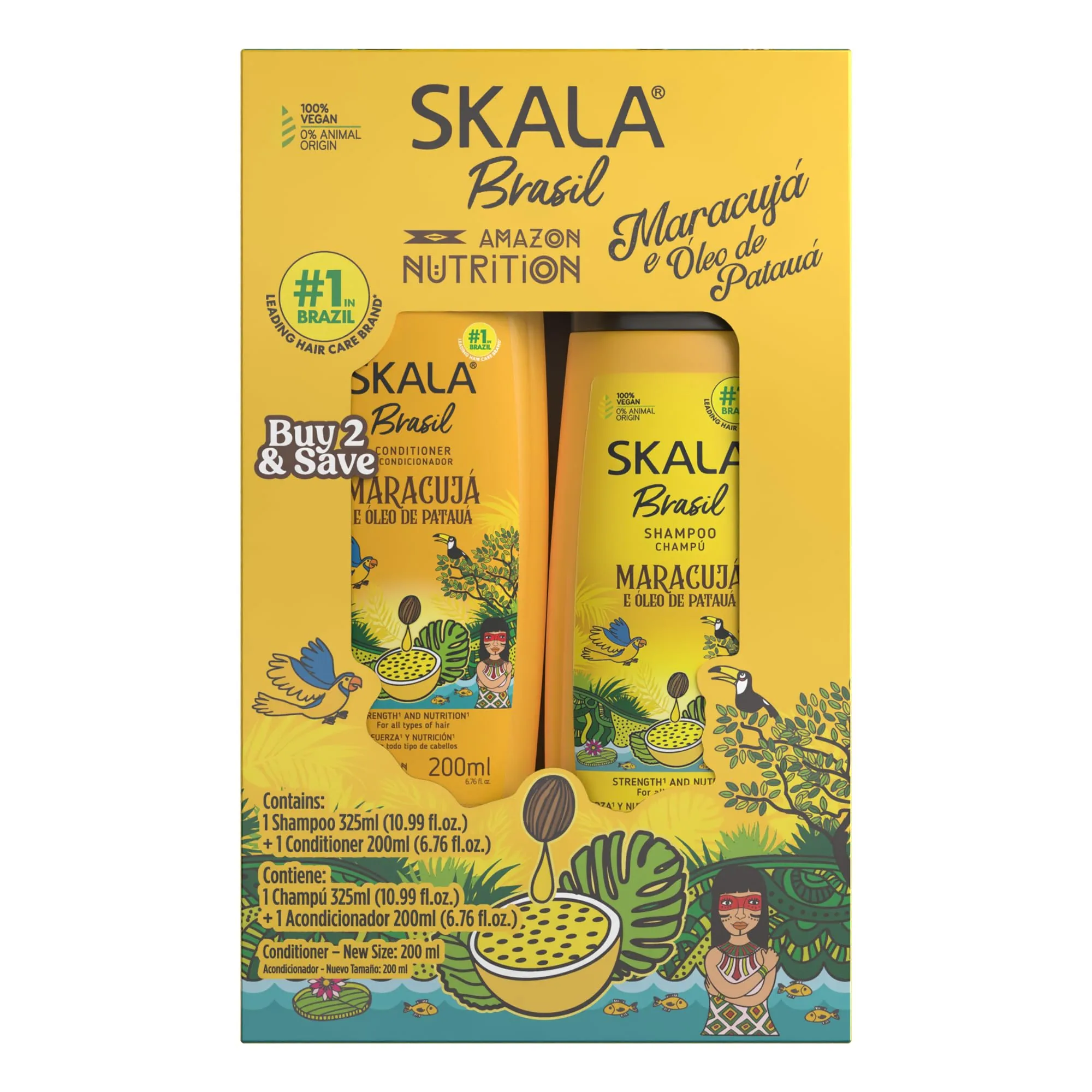Skala Maracujá & Patauá Shampoo and Conditioner Kit